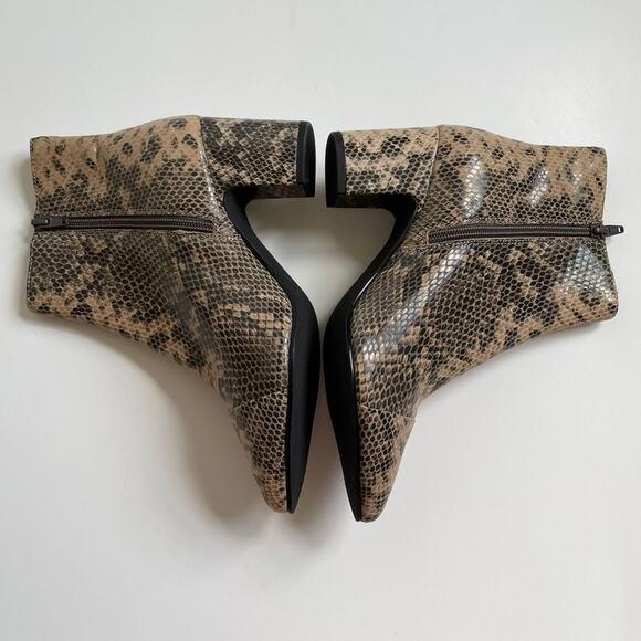 NEW Seychelles Leather Python Print No One Like You Cap Toe Bootie - Picture 5 of 11